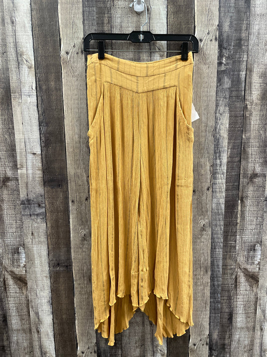 Pants Wide Leg By Free People In Gold, Size: Xs