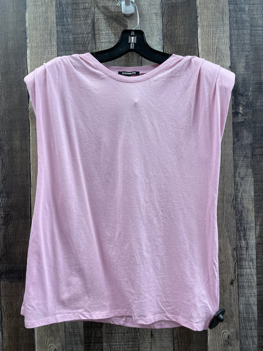 Top Short Sleeve By Express In Pink, Size: S