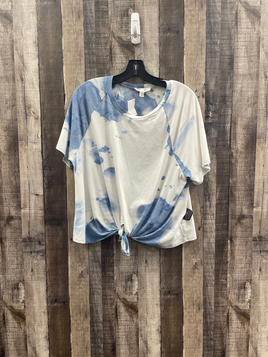 Top Short Sleeve By She + Sky In Tie Dye Print, Size: L