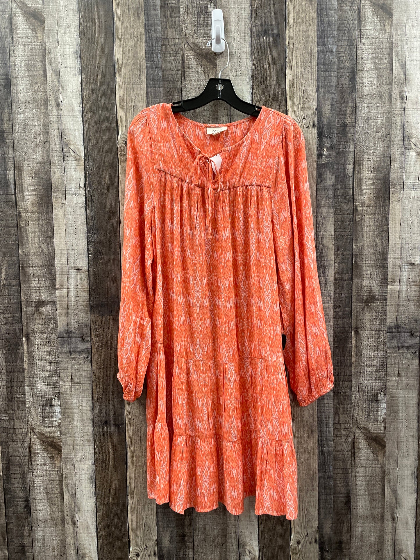 Orange Dress Casual Midi Style And Company, Size M