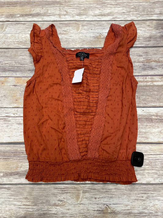 Top Sleeveless By Lucky Brand In Bronze, Size: Xs