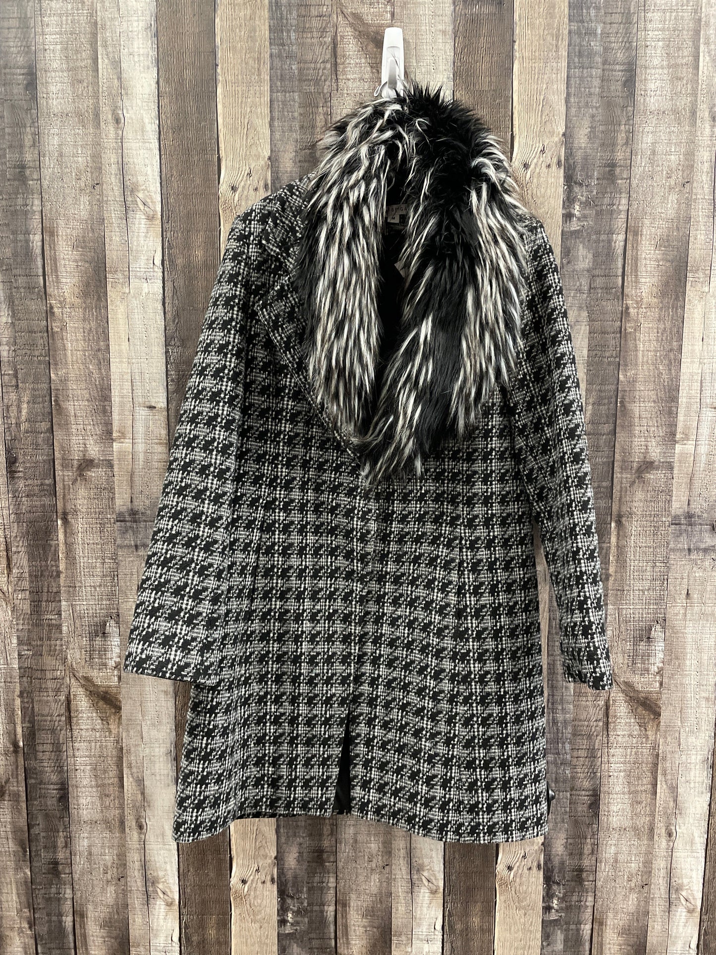 Coat Wool By Via Spiga In Black & White, Size: M