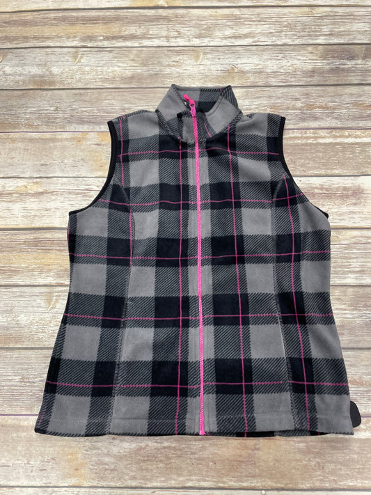 Plaid Pattern Vest Fleece Made For Life, Size L