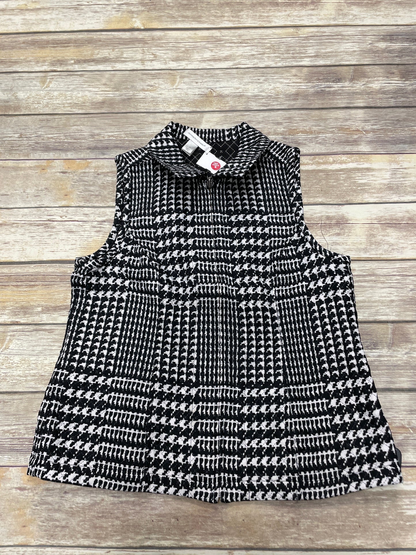 Black & White Vest Puffer & Quilted Christopher And Banks, Size M