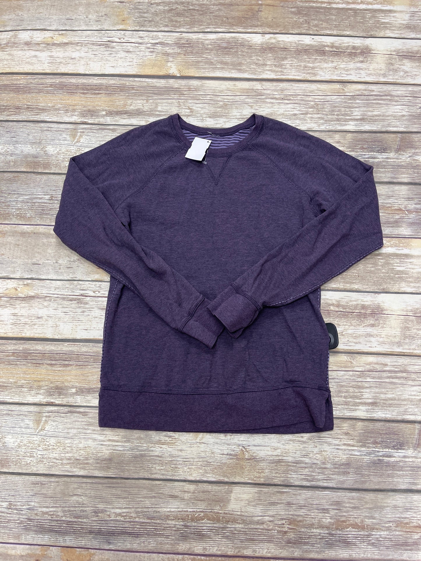 Athletic Top Long Sleeve Crewneck By Lululemon In Purple, Size: M