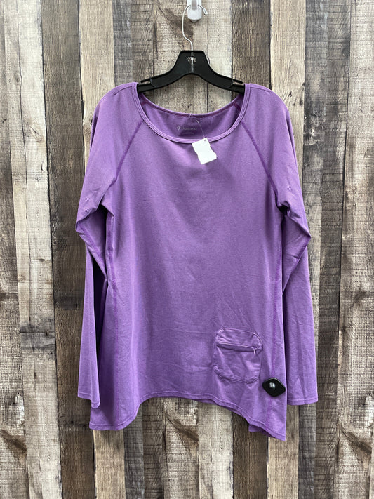 Athletic Top Long Sleeve Crewneck By Cme In Purple, Size: L