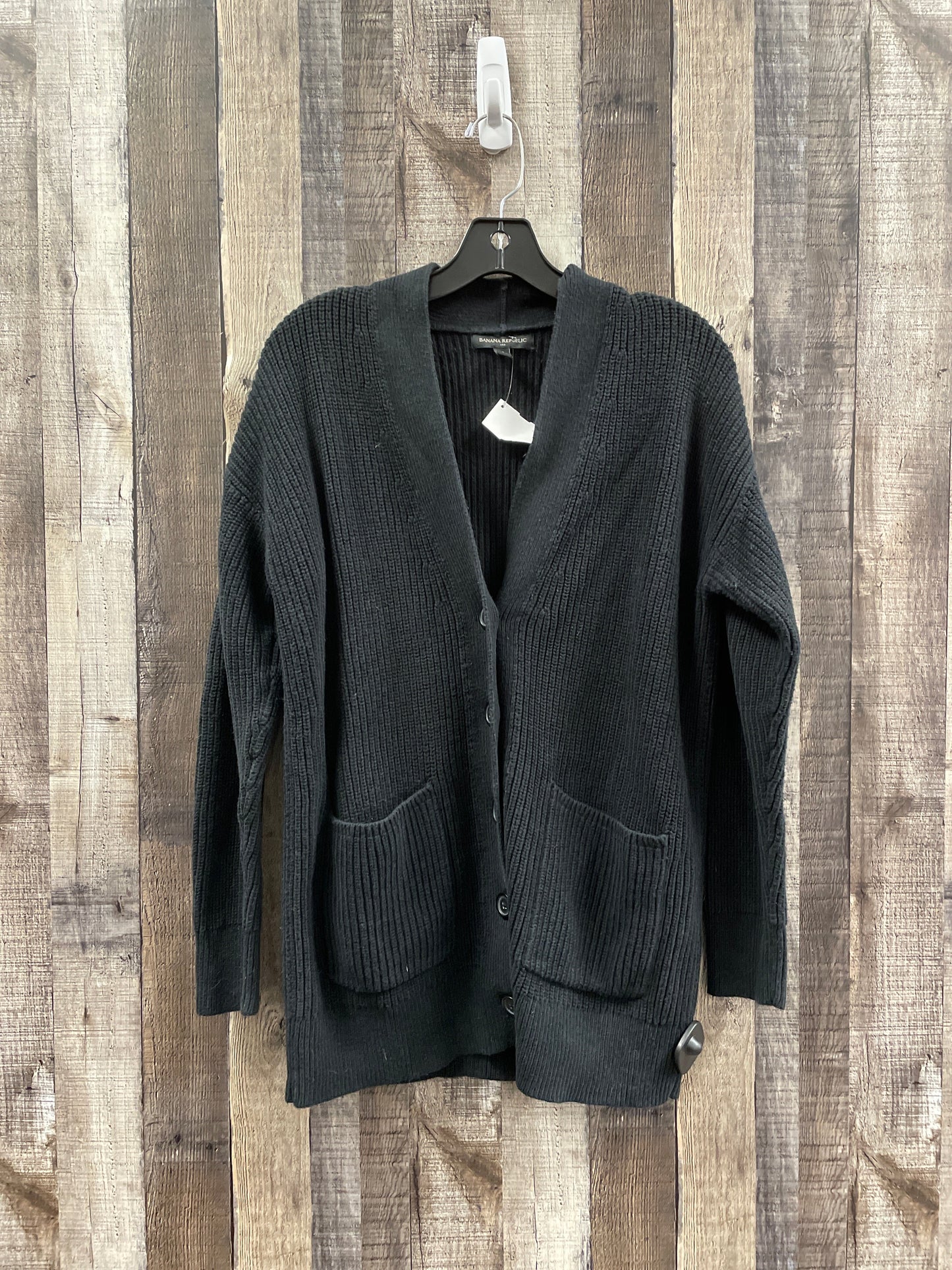 Sweater Cardigan By Banana Republic In Black, Size: M