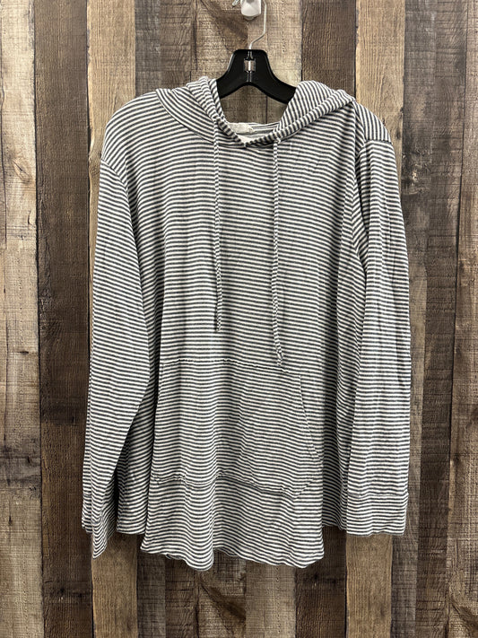 Sweatshirt Hoodie By Workshop In Striped Pattern, Size: 1x