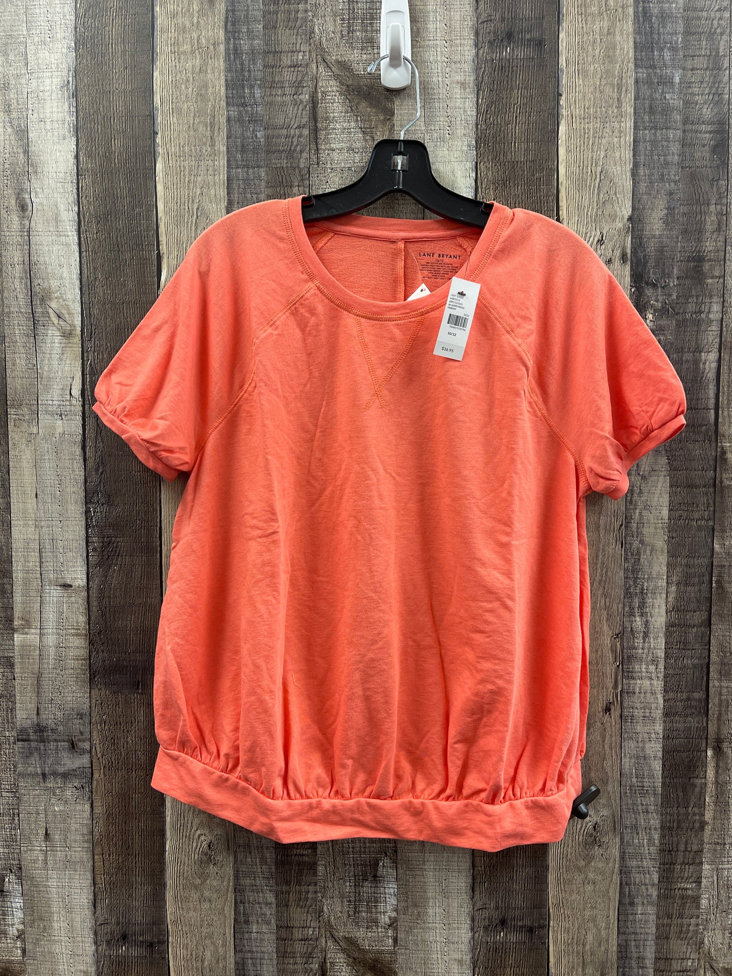 Top Short Sleeve By Lane Bryant In Orange, Size: M