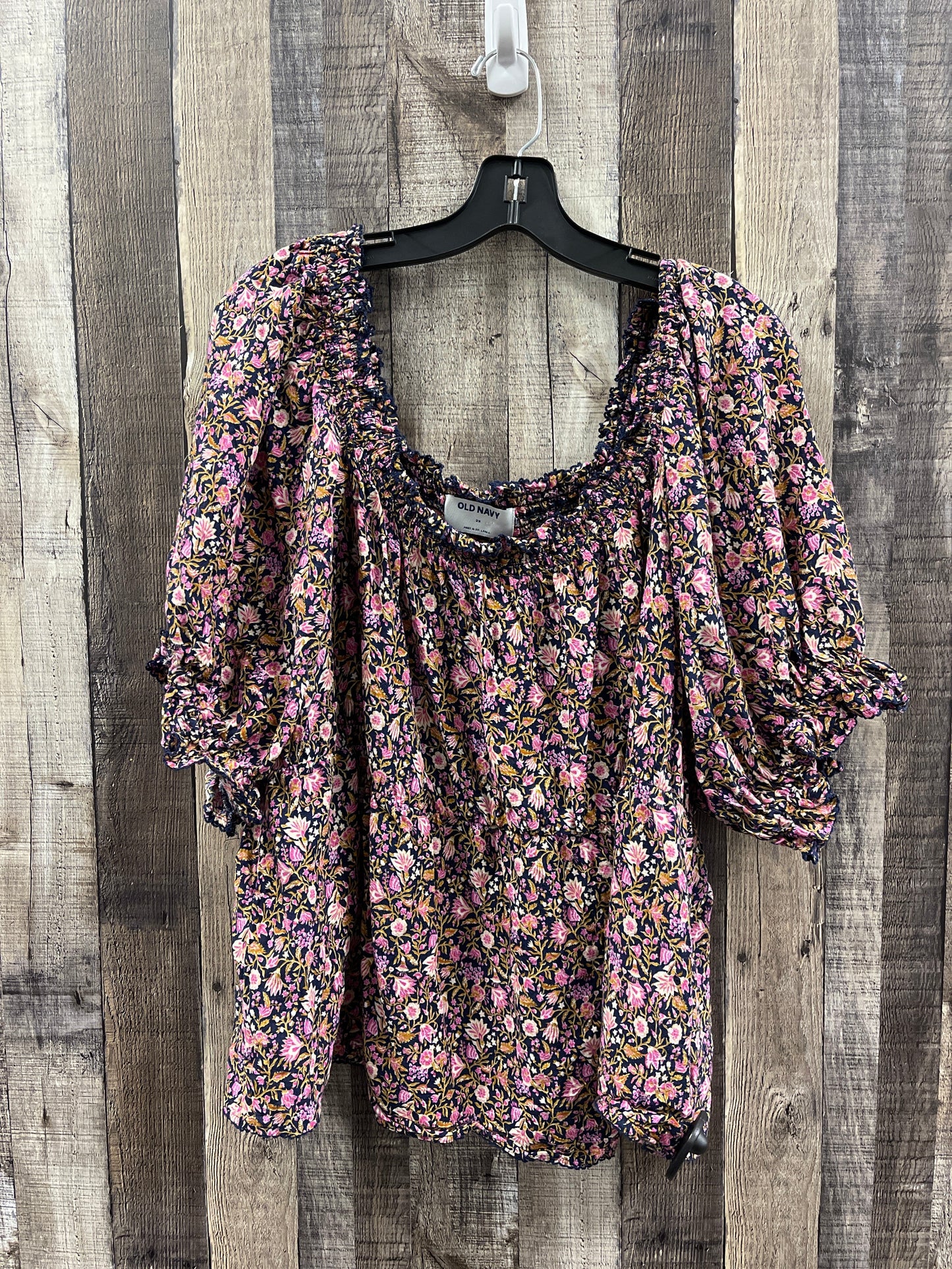 Top Short Sleeve By Old Navy In Floral Print, Size: 2x