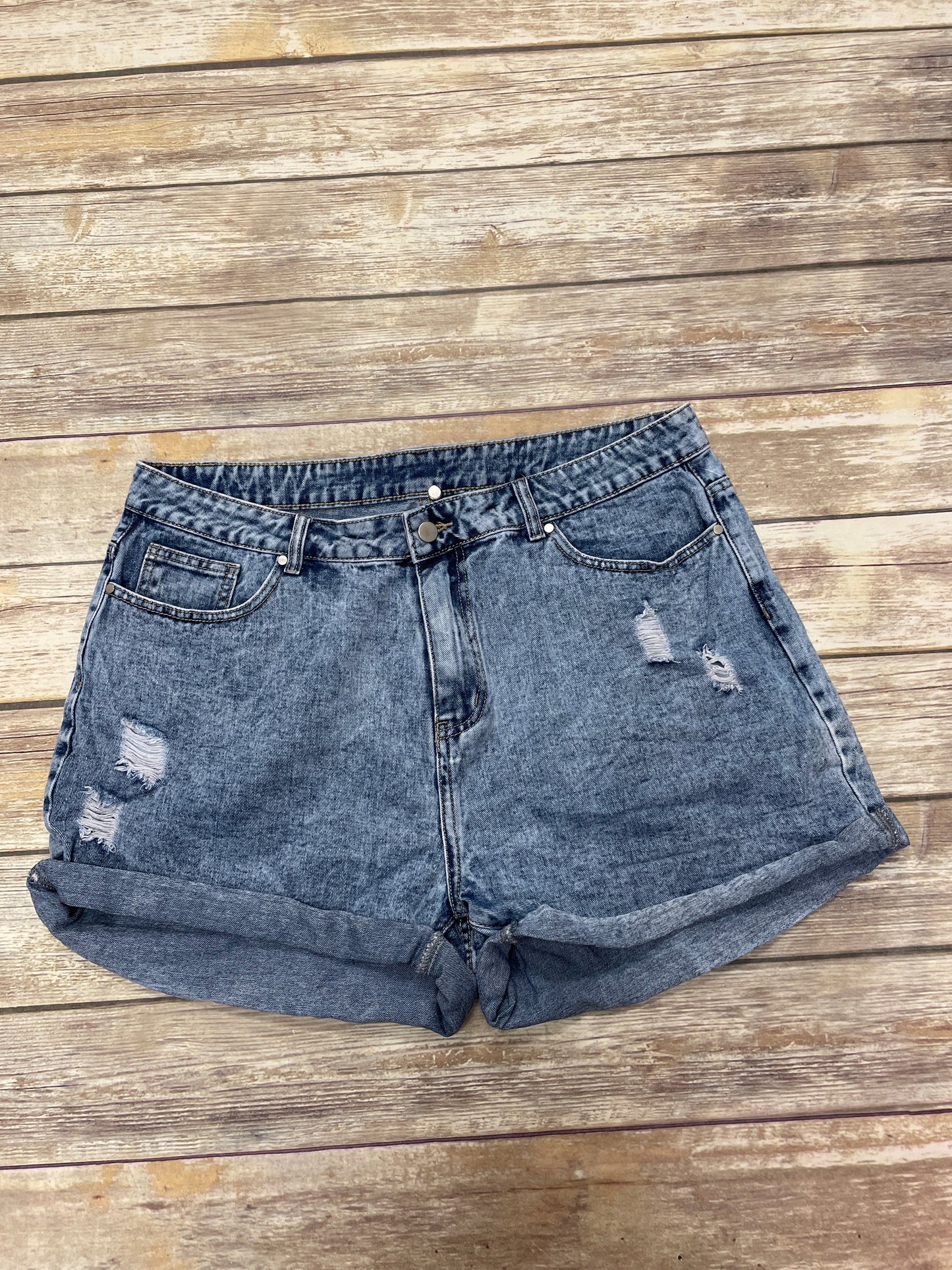 Shorts By Shein In Blue Denim, Size: 2x