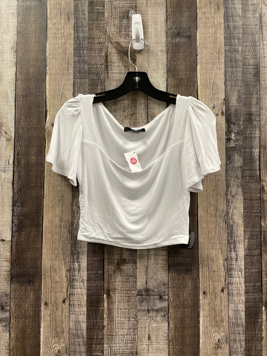 Top Short Sleeve By Lulus In White, Size: S