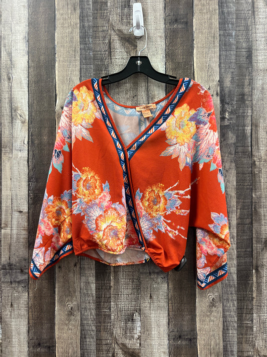 Top Short Sleeve By Flying Tomato In Orange, Size: L