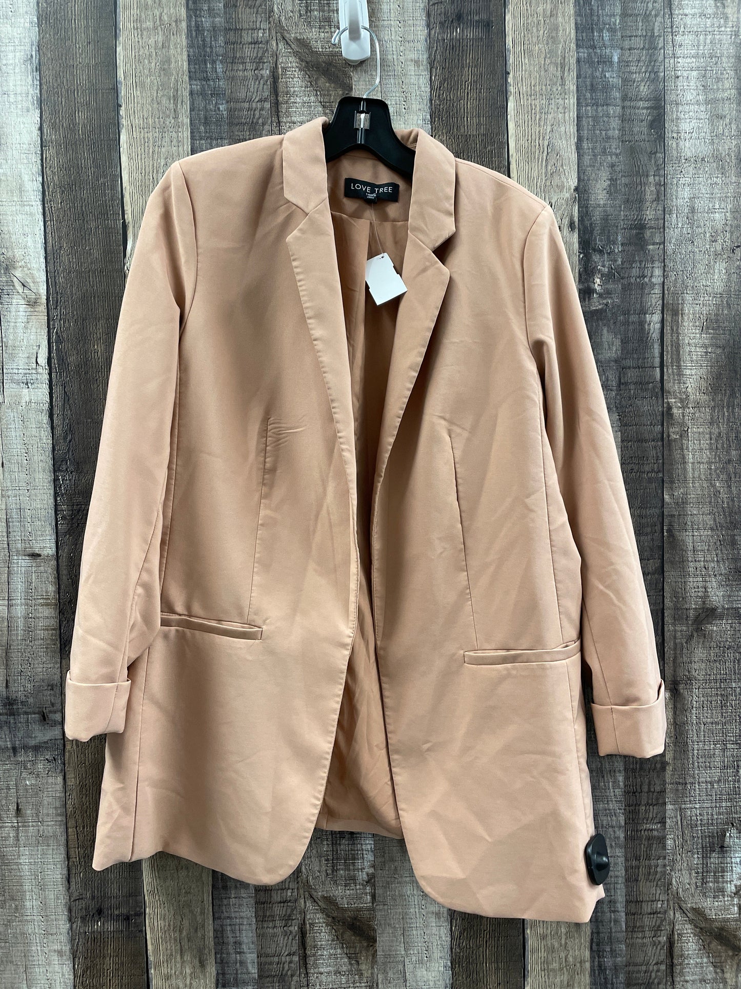 Blazer By Love Tree In Rose Gold, Size: L