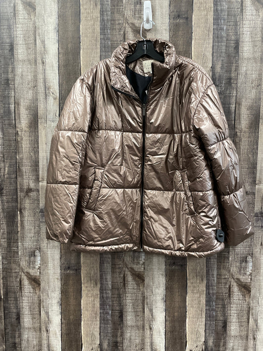 Jacket Puffer & Quilted By A New Day In Bronze, Size: L