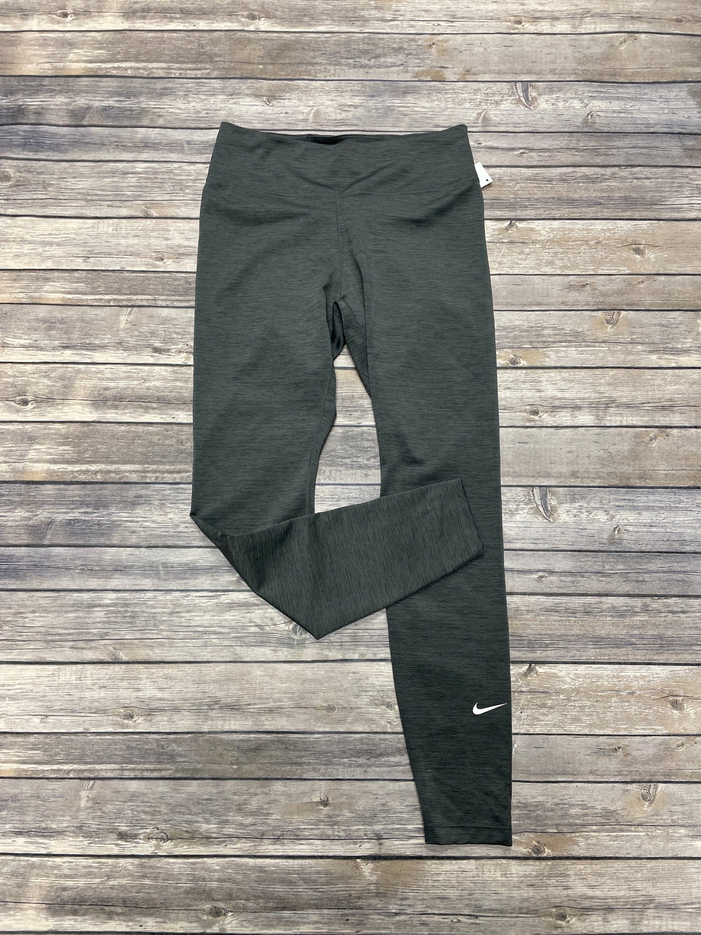 Athletic Leggings By Nike In Grey, Size: M