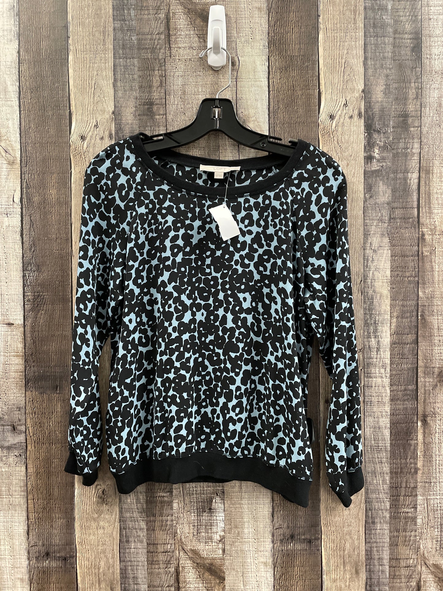 Blouse Long Sleeve By Loft In Animal Print, Size: Petite   S