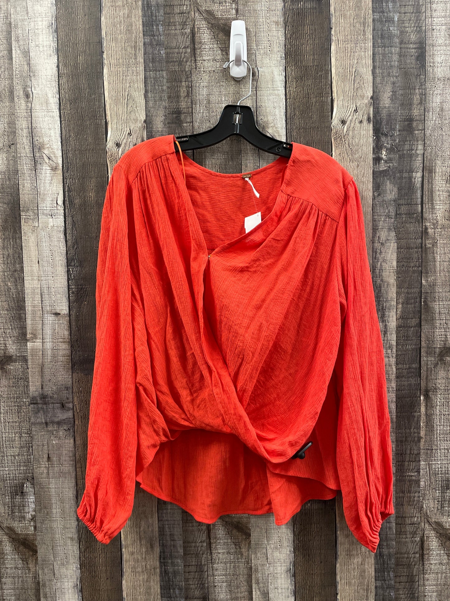 Top Long Sleeve By Free People In Orange, Size: M