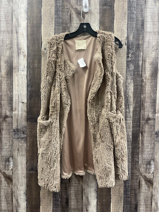 Vest Faux Fur & Sherpa By Altard State In Tan, Size: M