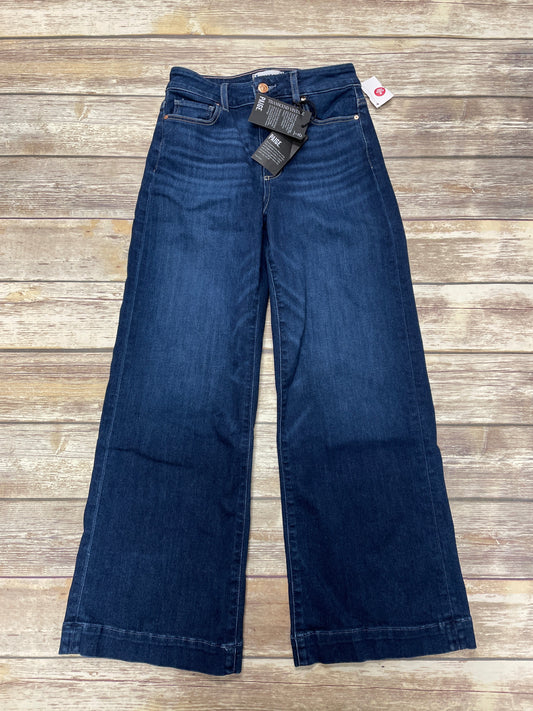 Jeans Wide Leg By Paige In Blue Denim, Size: 2