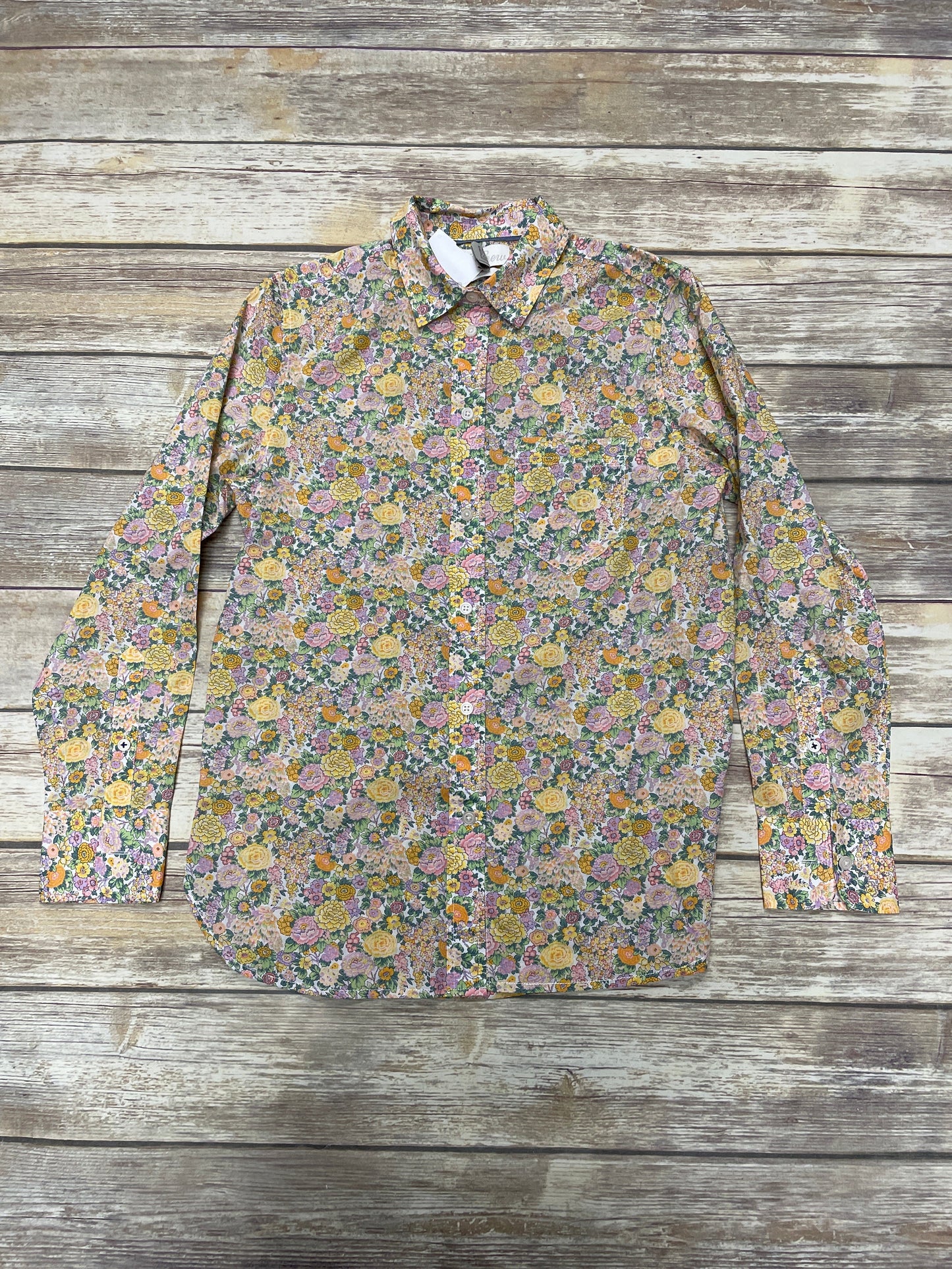 Top Long Sleeve By J. Crew In Floral Print, Size: Xs