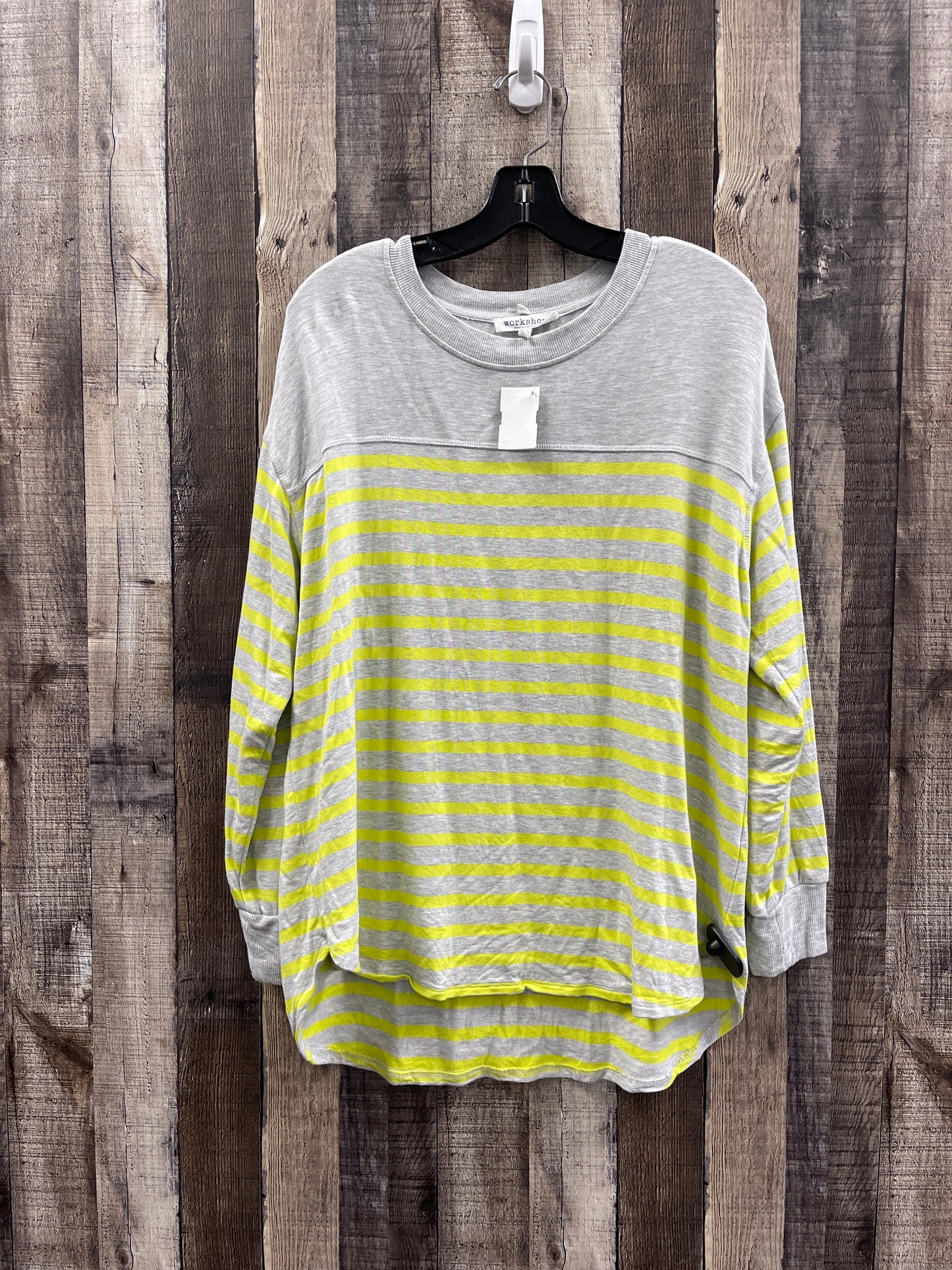 Top Long Sleeve By Workshop In Striped Pattern, Size: 1x