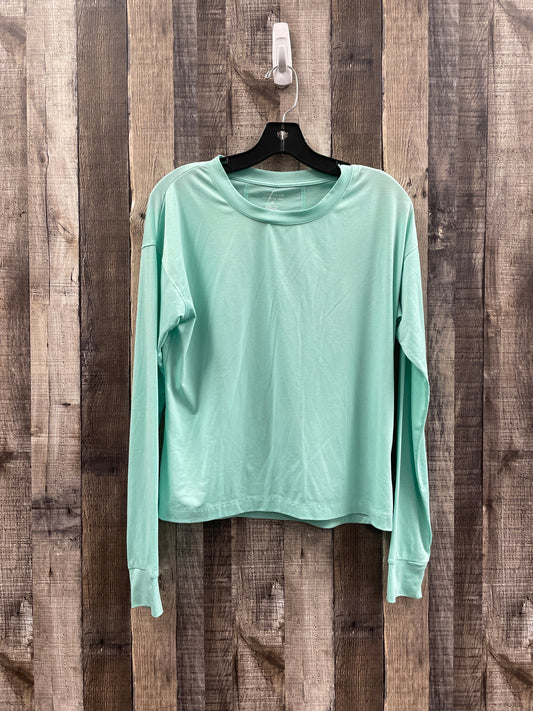 Athletic Top Long Sleeve Crewneck By Tek Gear In Green, Size: S