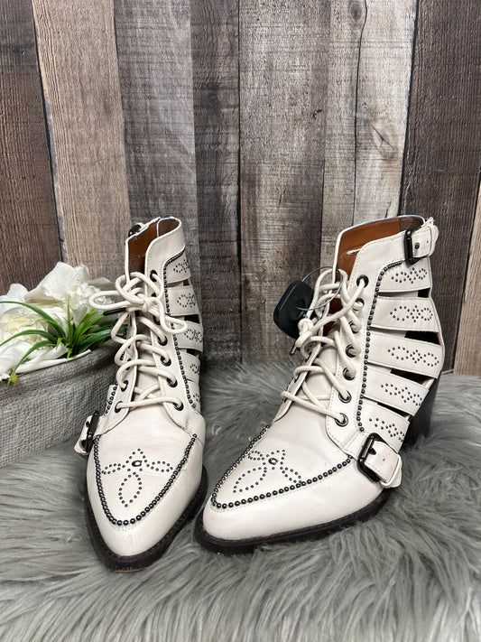 Boots Designer By Coach In White, Size: 10