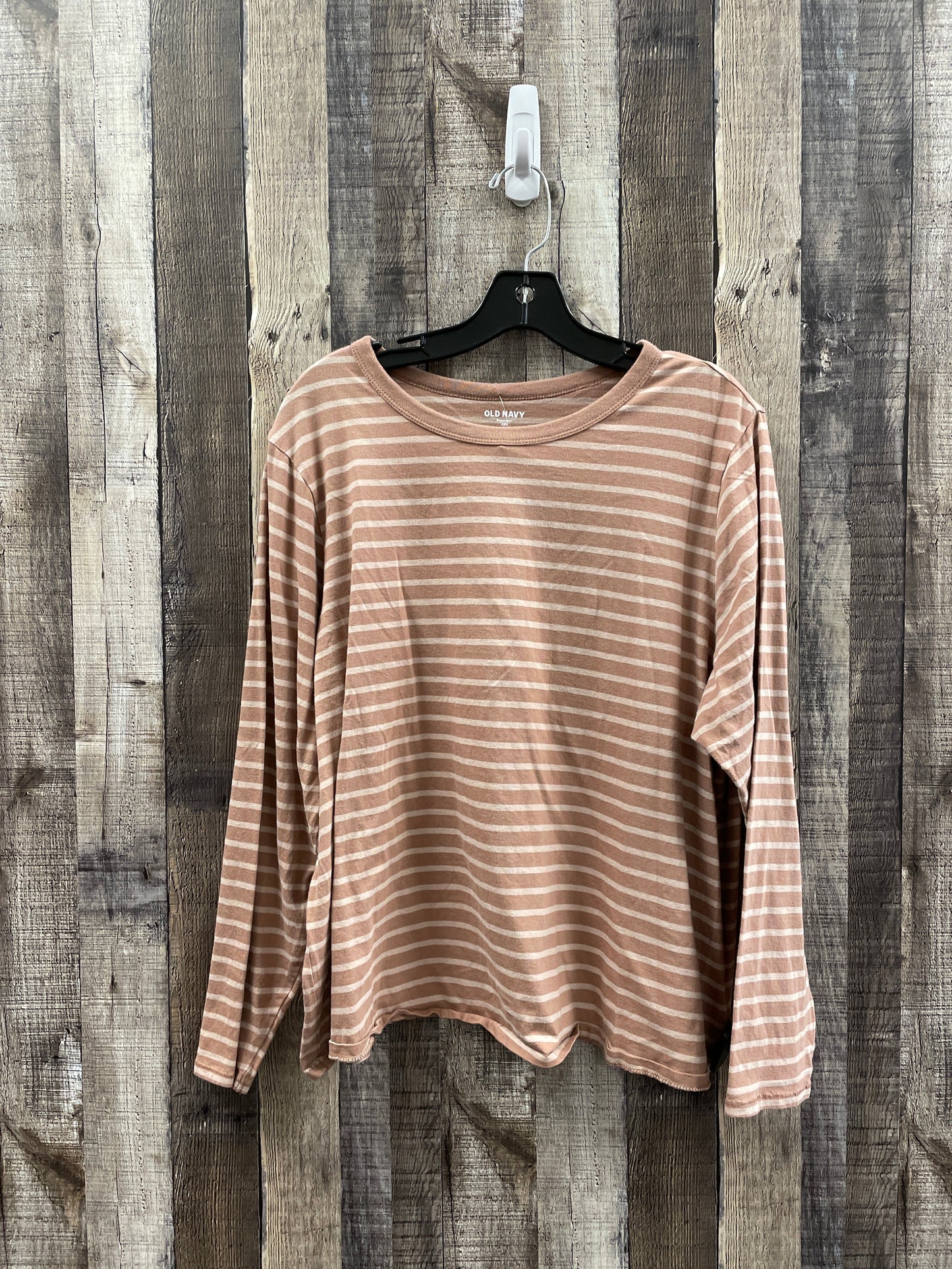 Top Long Sleeve Basic By Old Navy In Striped Pattern, Size: Xxl