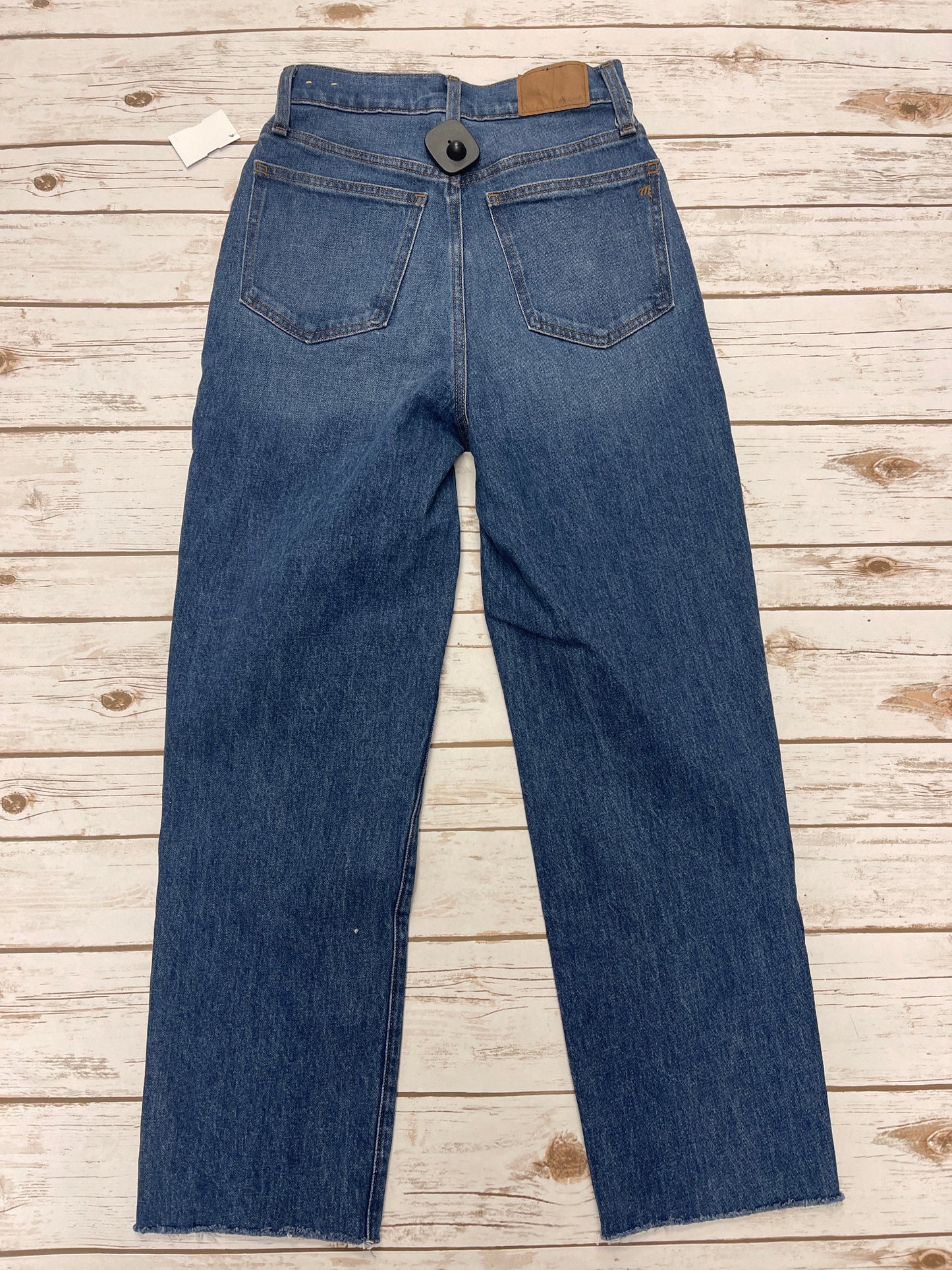 Jeans Straight By Madewell In Blue Denim, Size: 0