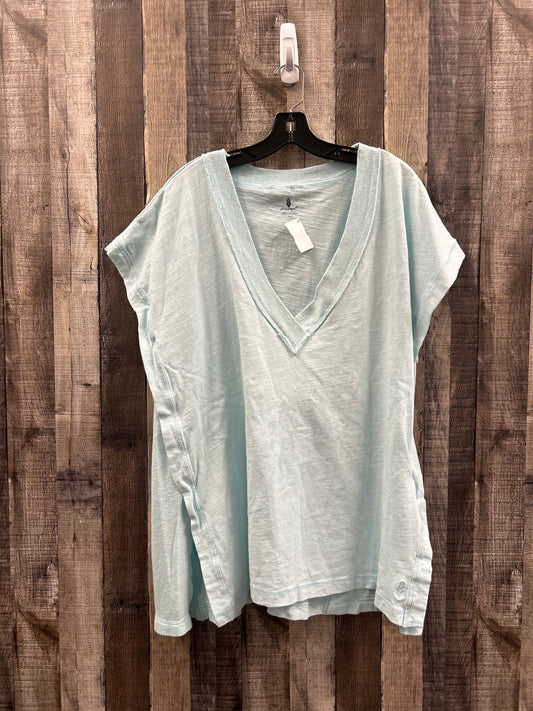 Top Short Sleeve By Free People In Blue, Size: L