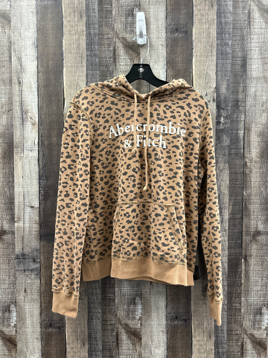 Sweatshirt Hoodie By Abercrombie And Fitch In Animal Print, Size: L