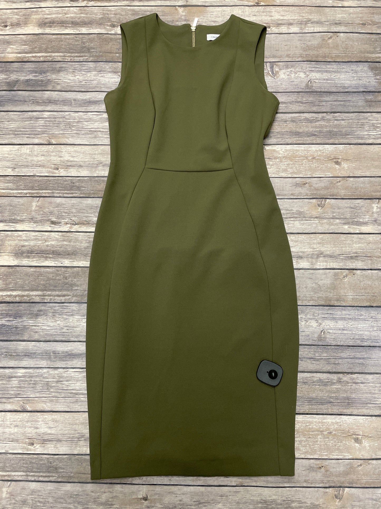 Dress Work By Calvin Klein In Green, Size: S