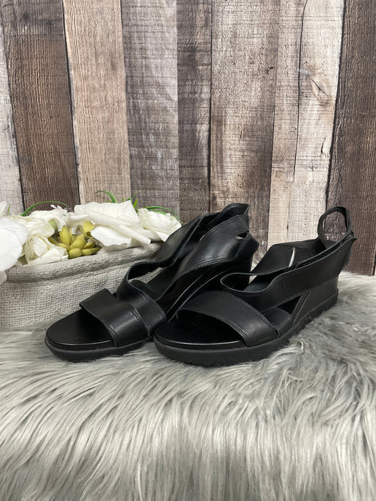 Sandals Heels Wedge By Aerosoles In Black, Size: 9