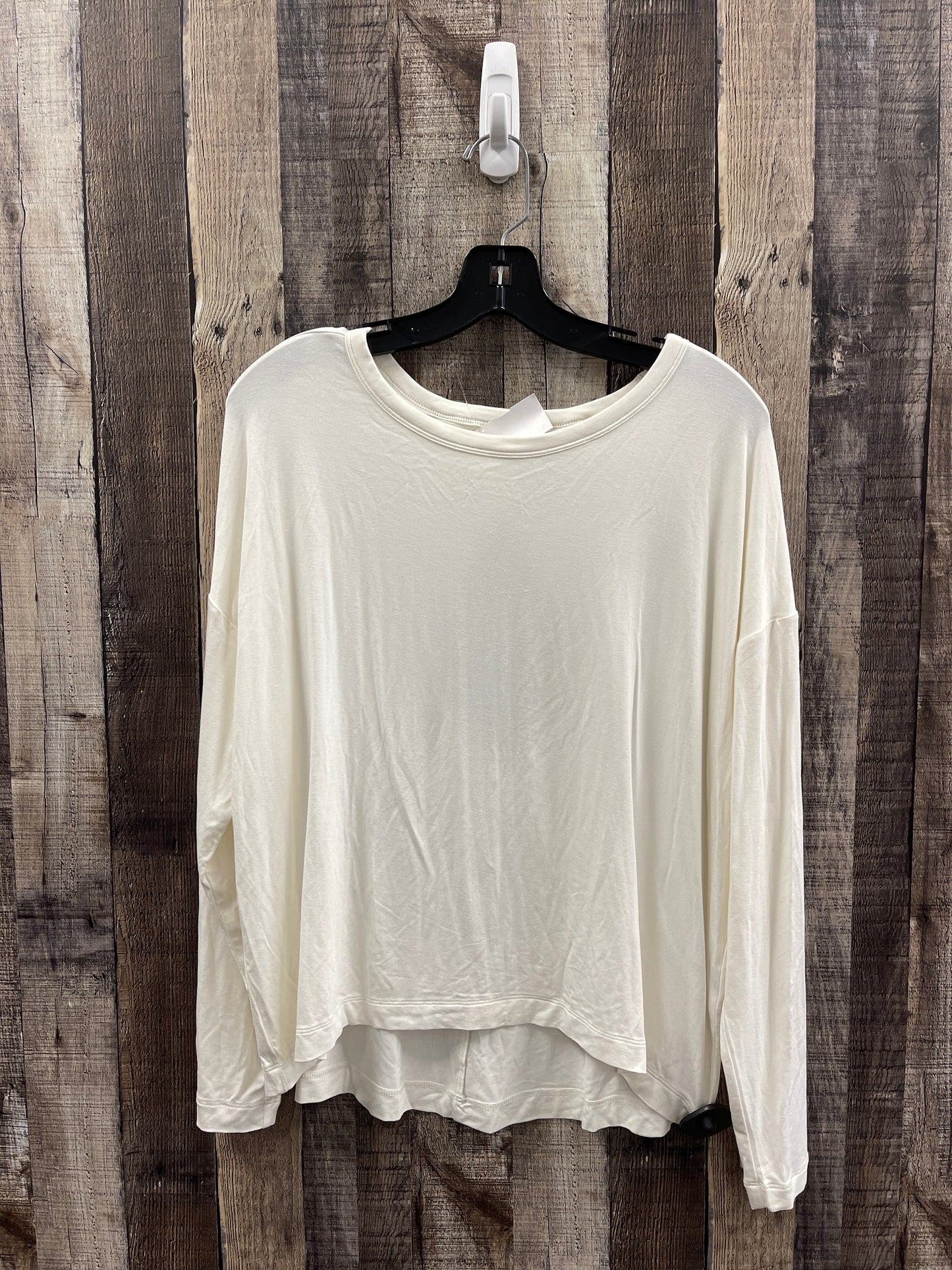 Top Long Sleeve By Banana Republic In Ivory, Size: L