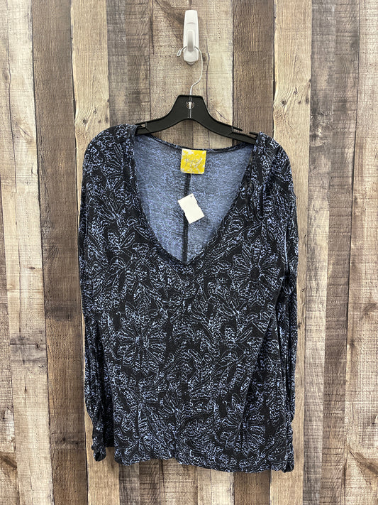 Top Long Sleeve By Free People In Blue, Size: S