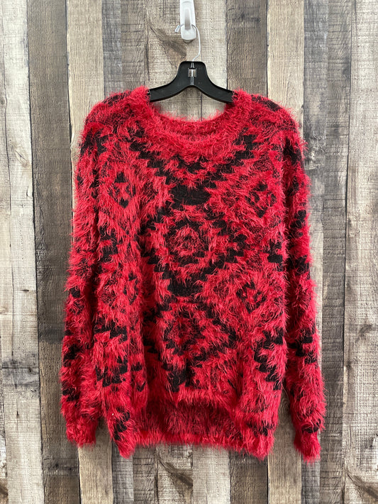 Sweater By Jeans By Buffalo In Black & Red, Size: Xl