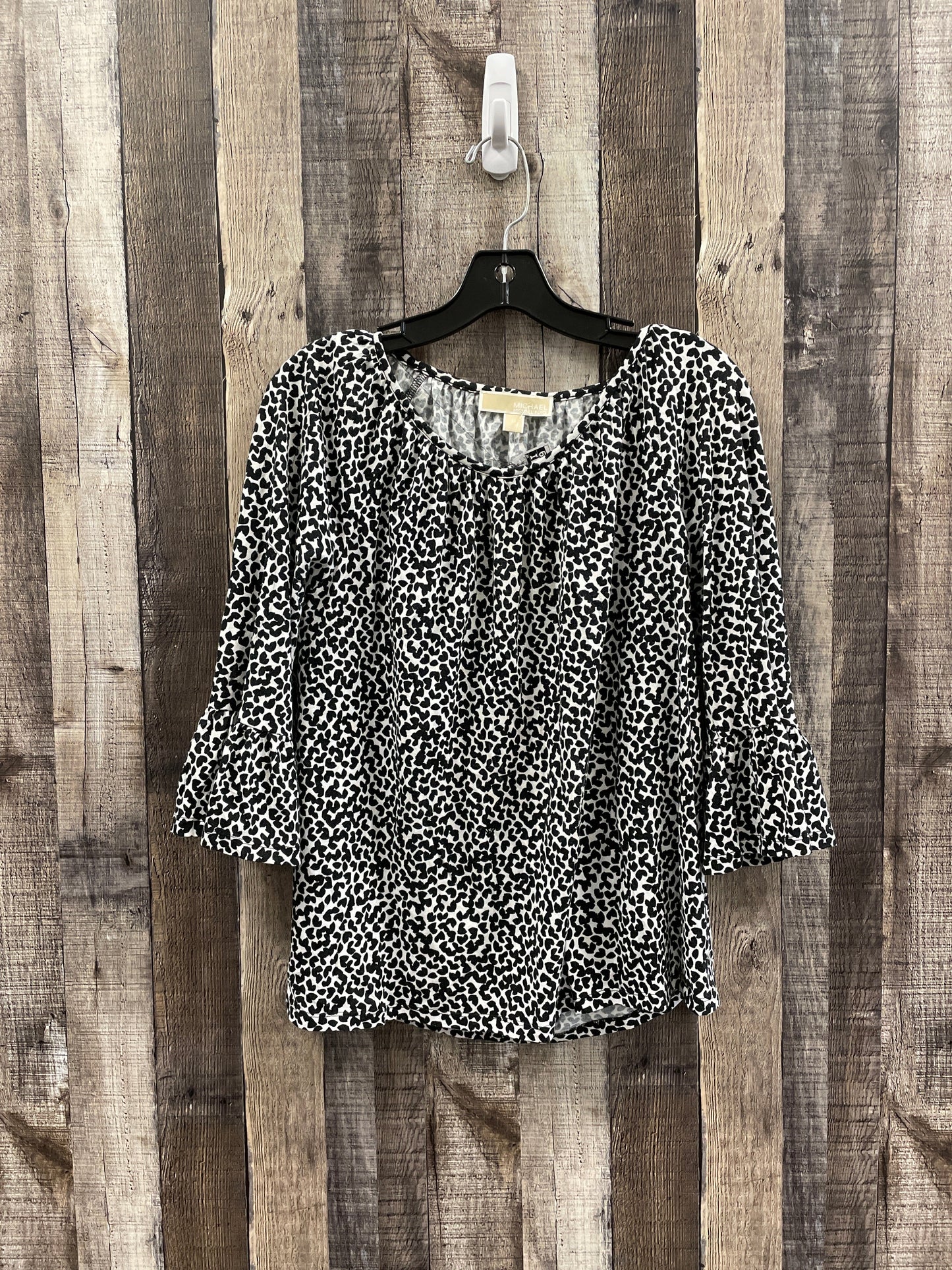 Top 3/4 Sleeve By Michael By Michael Kors In Animal Print, Size: M