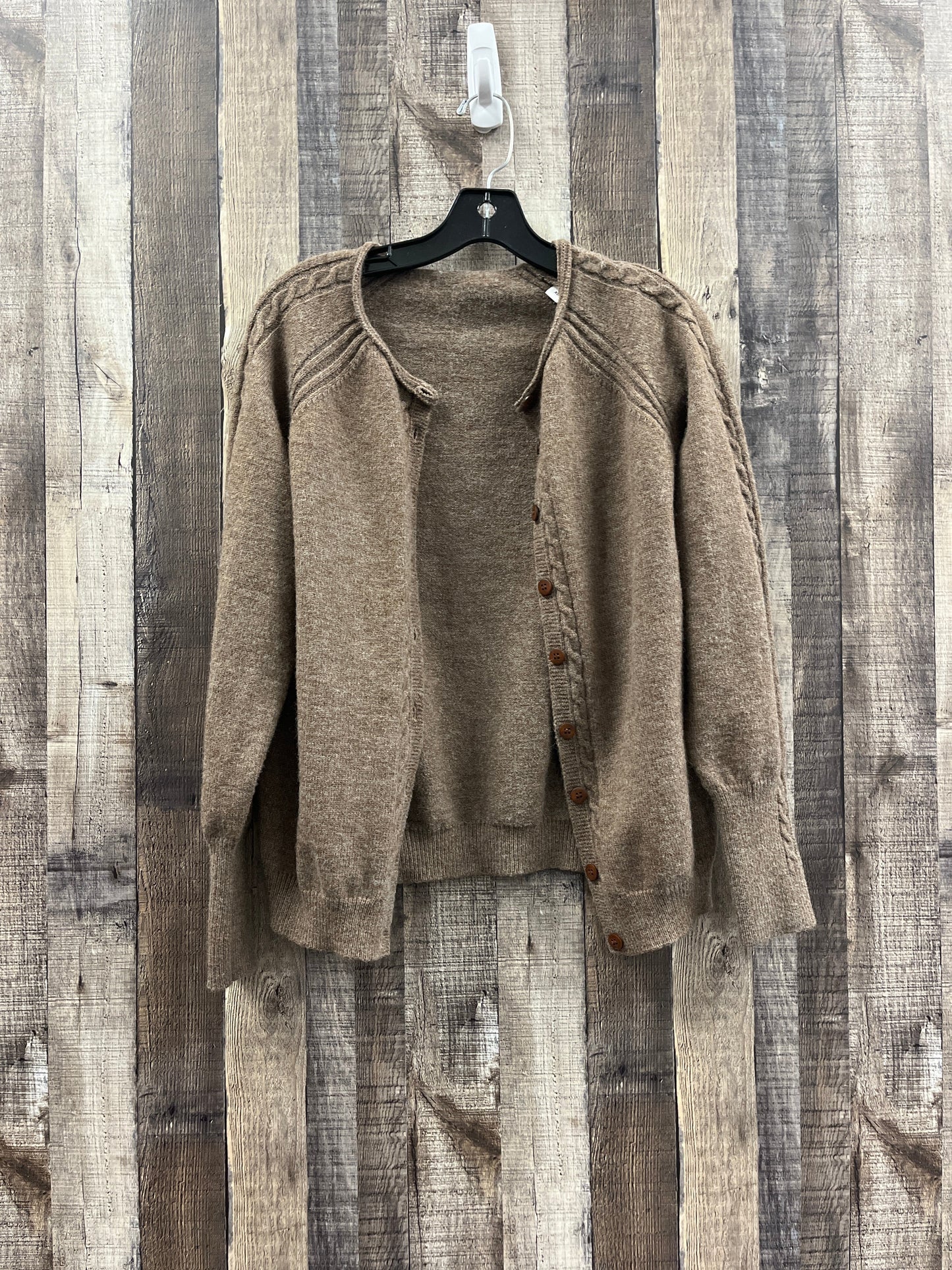 Sweater Cardigan By Cmf In Brown, Size: Xl