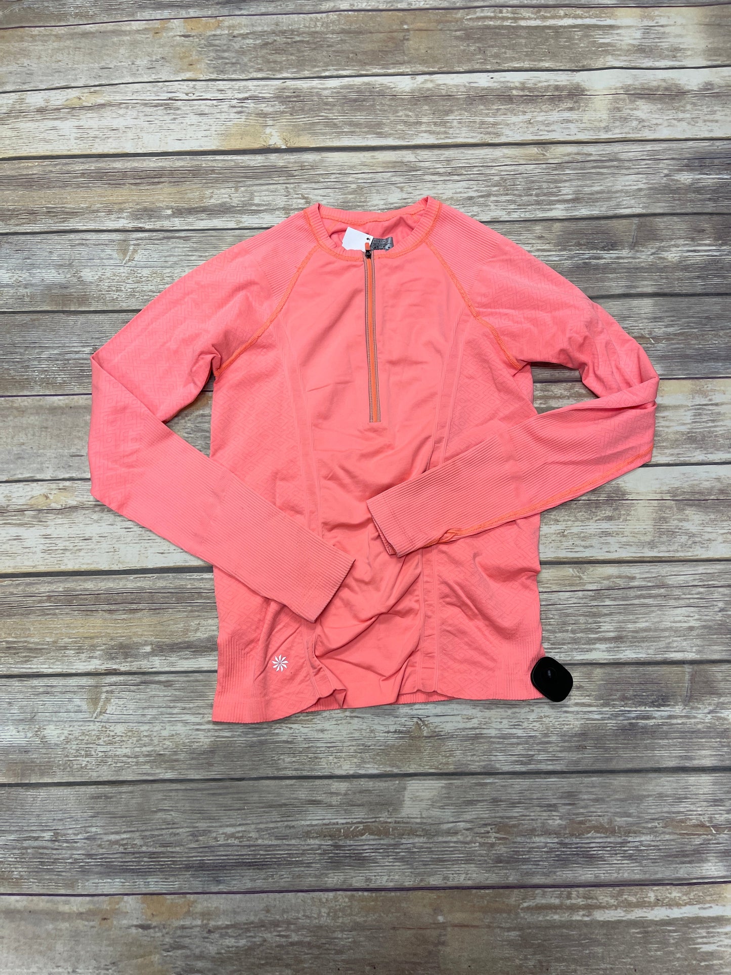 Athletic Top Long Sleeve Crewneck By Athleta In Orange, Size: M