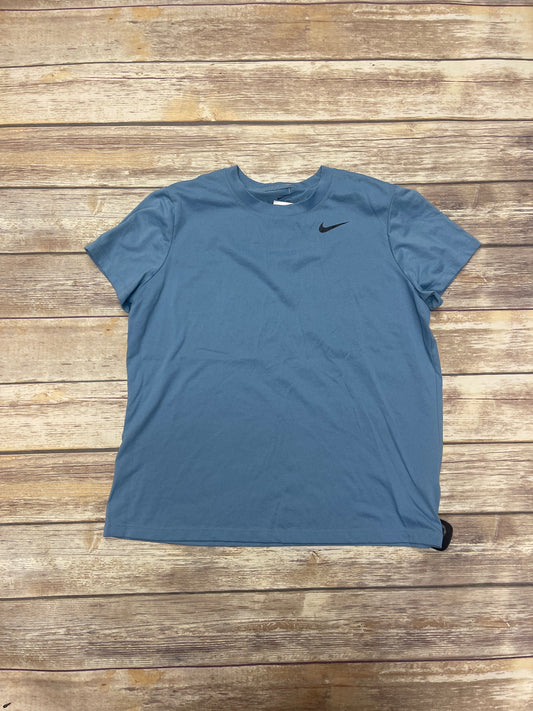 Athletic Top Short Sleeve By Nike In Blue, Size: Xl