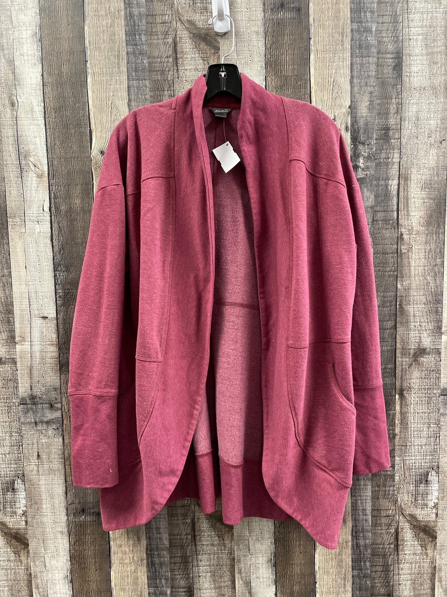 Cardigan By Eddie Bauer In Red, Size: Xl