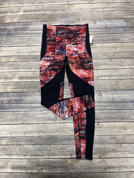 Athletic Leggings By Lululemon In Black & Red, Size: 8