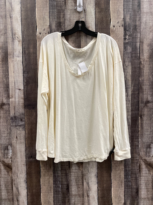 Top Long Sleeve By Madewell In Cream, Size: Xl