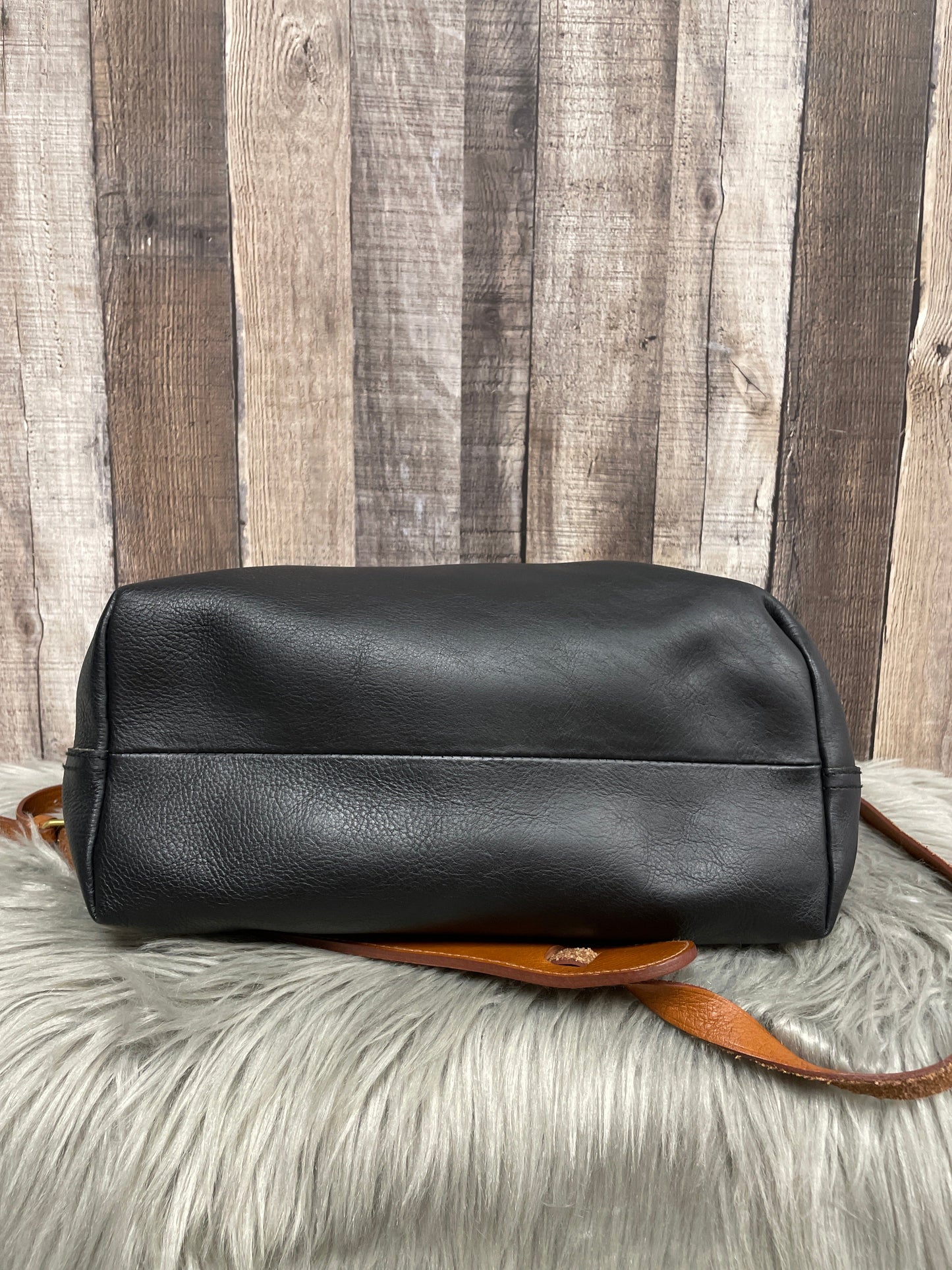 Handbag Leather By Madewell, Size: Large