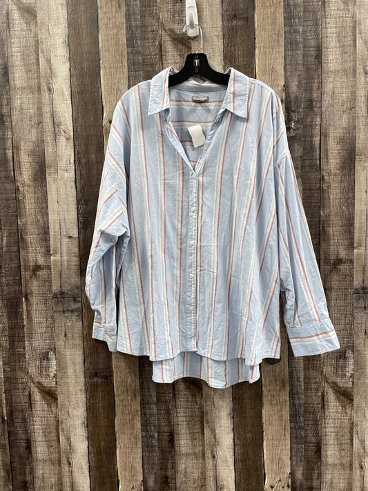 Top Long Sleeve By Falls Creek In Striped Pattern, Size: 3x