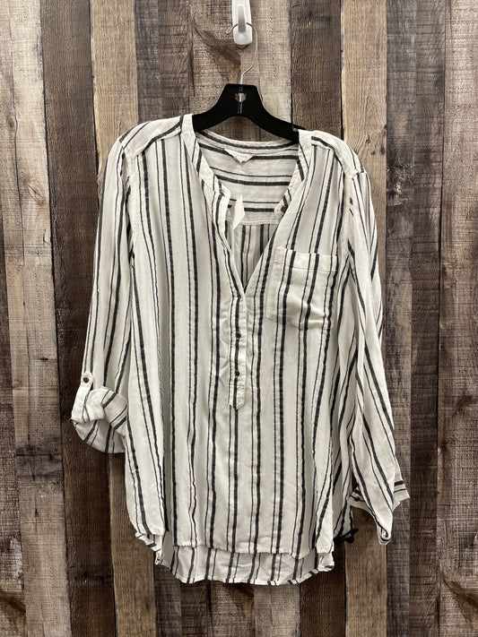 Top Long Sleeve By Lucky Brand In Striped Pattern, Size: Xl