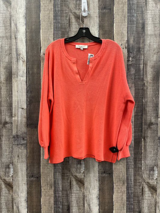 Sweater By Loft In Coral, Size: Xl