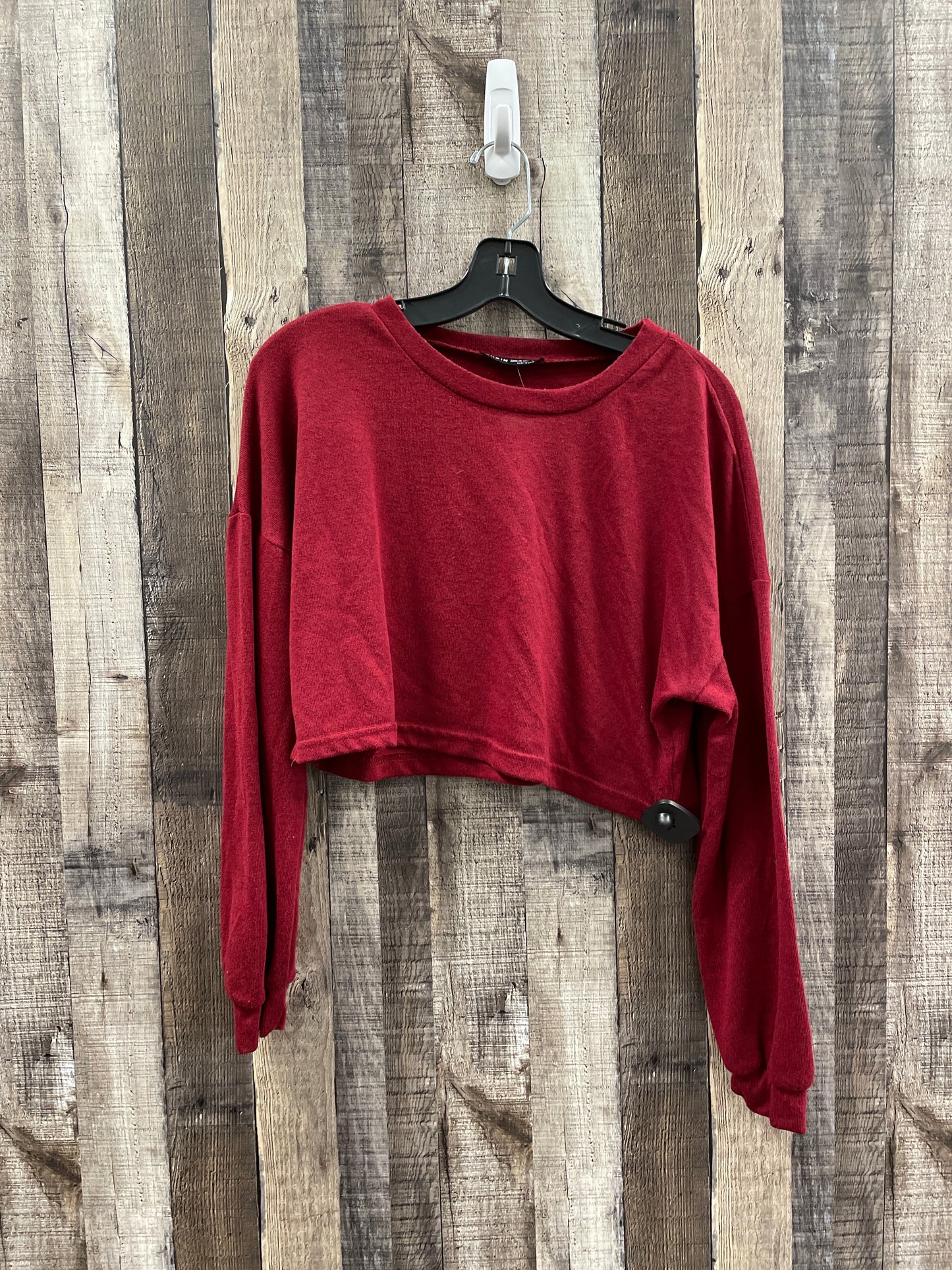 Top Long Sleeve By Shein In Red, Size: L