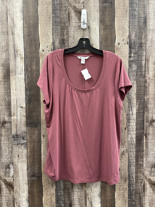 Athletic Top Short Sleeve By Athleta In Mauve, Size: L